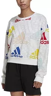 Bluzy damskie - adidas bluza damska, Wiele kolorów (biały/Multco/Rojint), XS - miniaturka - grafika 1