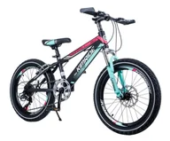 Rowery - Kimet Flower Rower MTB 20'' 6B PHT RS6 czarny/zielony - miniaturka - grafika 1