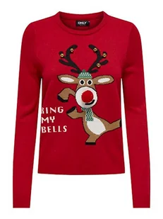 ONLY Sweter w kolorze czerwonym - Swetry damskie - miniaturka - grafika 1
