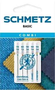 Igły półpłaskie Schmetz 130/705H do jeansu stretchu uniwersalne MIX 5 szt. - Akcesoria i części do maszyn do szycia Igły półpłaskie Schmetz 130/705H do jeansu stretchu uniwersalne MIX 5 szt. - Akcesoria i części do maszyn do szycia - miniaturka - grafika 1