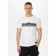 Koszulki sportowe męskie - Pit Bull T-shirt Koszulka Slim Fit Classic Boxing White - miniaturka - grafika 1