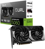 Karty graficzne - ASUS GeForce RTX 5060 DUAL OC 8GB DLSS 4 DUAL-RTX5060-O8G - miniaturka - grafika 1