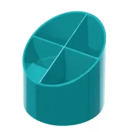 Przyborniki na biurko - Herlitz 50015849 kołczan z 4 kieszenie, okrągły, wysoki połysk Caribbean turkusowy 50015849 - miniaturka - grafika 1