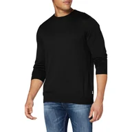 Swetry męskie - Sweter męski Wrangler Crew klasyczny czarny -S - miniaturka - grafika 1