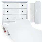 Okleiny - Okleina Biała Połysk Folia Samoprzylepna 50cm x 3m - miniaturka - grafika 1