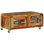 Ławy i stoliki kawowe - vidaXL Stolik kawowy, 80x55x40 cm, lite drewno z odzysku - miniaturka - grafika 1