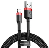 Kable USB - Baseus kabel Cafule USB - Lightning 0,5m 2,4A czerwono-czarny - miniaturka - grafika 1