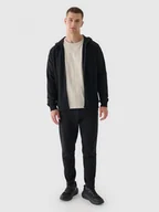 Spodnie sportowe męskie - Męskie spodnie dresowe 4F 4FWAW24TTROM0784 - czarne - miniaturka - grafika 1