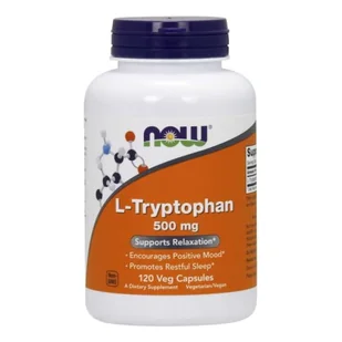 Now Foods L-Tryptofan L-Tryptophan 500mg 120 kapsułek - Suplementy naturalne - miniaturka - grafika 1