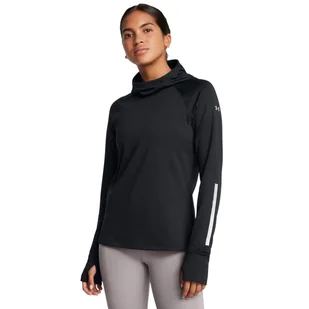 Damski longsleeve do biegania z kapturem Under Armour UA Le Cw Balaclava Hoodie - czarny - UNDER ARMOUR - Koszulki sportowe damskie - miniaturka - grafika 1