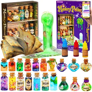 DUŻY KREATYWNY ZESTAW CZARODZIEJA MIKSTUR ELIKSIRÓW MAGII SLIME MASA PLASTYCZNA PREZENT DLA DZIECKA CHŁOPCA DZIEWCZYNKI + EBOOK - Dekoratorstwo - miniaturka - grafika 1