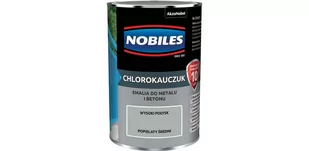 Nobiles Emalia chlorokauczukowa Nobiles do metalu i betonu popielaty średni 0,9 l 5588218 - Emalie - miniaturka - grafika 1