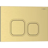 Przyciski spłukujące - Mexen Tex 03 przycisk spłukujący, złoty szczotkowany - 6103-11 - miniaturka - grafika 1