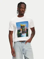 Koszulki męskie - Hunter T-Shirt Brodie Graphic HARM0036251 Biały Regular Fit - miniaturka - grafika 1