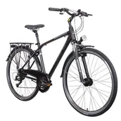 Rowery - Indiana Rower trekkingowy X-Road 3.0 M21 28 cali męski Czarno-brązowy - miniaturka - grafika 1