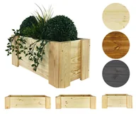 Donice - Drewniana skrzynia balkonowa donica ogrodowa zielnik osłonka 30x60x30cm EKO / Wamar-Sosenka - miniaturka - grafika 1