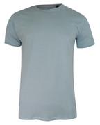 Koszulki męskie - T-Shirt (Koszulka) Niebieski Bez Nadruku, Okrągły Dekolt, Postrzępione Brzegi -BRAVE SOUL- Męski - Brave Soul - miniaturka - grafika 1