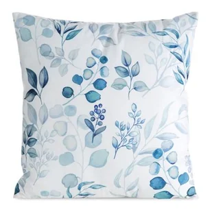 Poszewka dekoracyjna Mink 45 x 45 cm niebieskie kwiaty wielokolorowy - Poszewki na poduszki - miniaturka - grafika 1