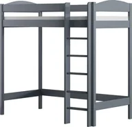 Łóżka dla dzieci i młodzieży - Elior Szara antresola dziecięca z barierkami i materacem - Igi 3X 200x90 cm - miniaturka - grafika 1