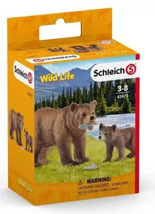 Schleich Matka Grizzly z małym niedźwiedziem - Figurki dla dzieci - miniaturka - grafika 1