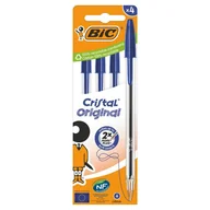 Przybory szkolne - BIC Cristal Original Długopis niebieski Opakowanie 4szt - miniaturka - grafika 1