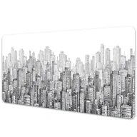 Podkładki na biurko - Podkładka na biurko Czarno-białe Miasto 100x50 cm - miniaturka - grafika 1