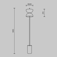 Lampy stojące - Maytoni Lampa stojąca LED Kyoto, biały, wysokość 145 cm, marmur - miniaturka - grafika 1