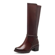 Kozaki damskie - Tamaris Comfort damskie kozaki z długą cholewką z podszewką ze stretchControl i Duo-Tex, kasztan, 42 EU, chestnut, 42 EU - miniaturka - grafika 1