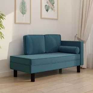 2-osobowa sofa, niebieska, tapicerowana aksamitem - Sofy i kanapy - miniaturka - grafika 1