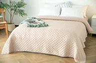 Narzuty - Ciemno Beżowa Narzuta Na Łóżko Z Pikowaniem 240x260 TERRA - miniaturka - grafika 1