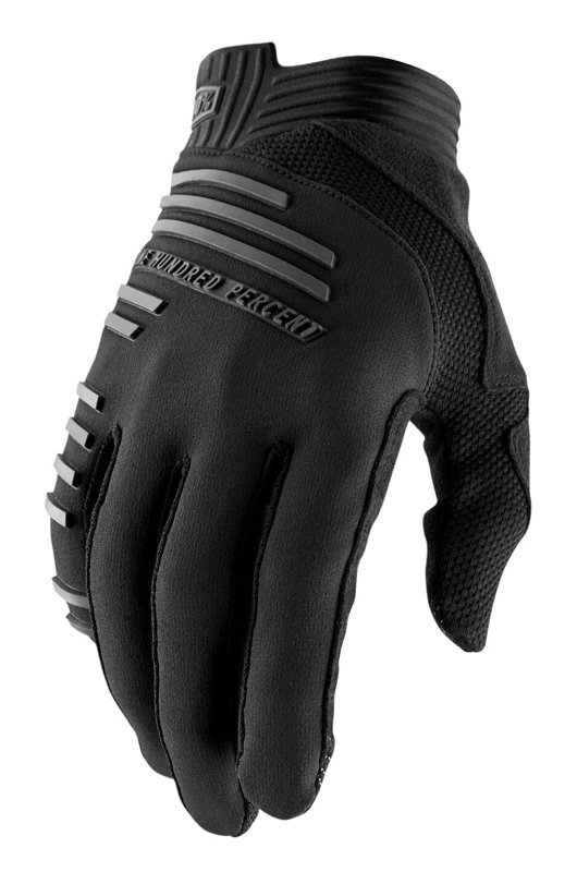 100%, Rękawiczki kolarskie, R-core Glove black, czarny, rozmiar M