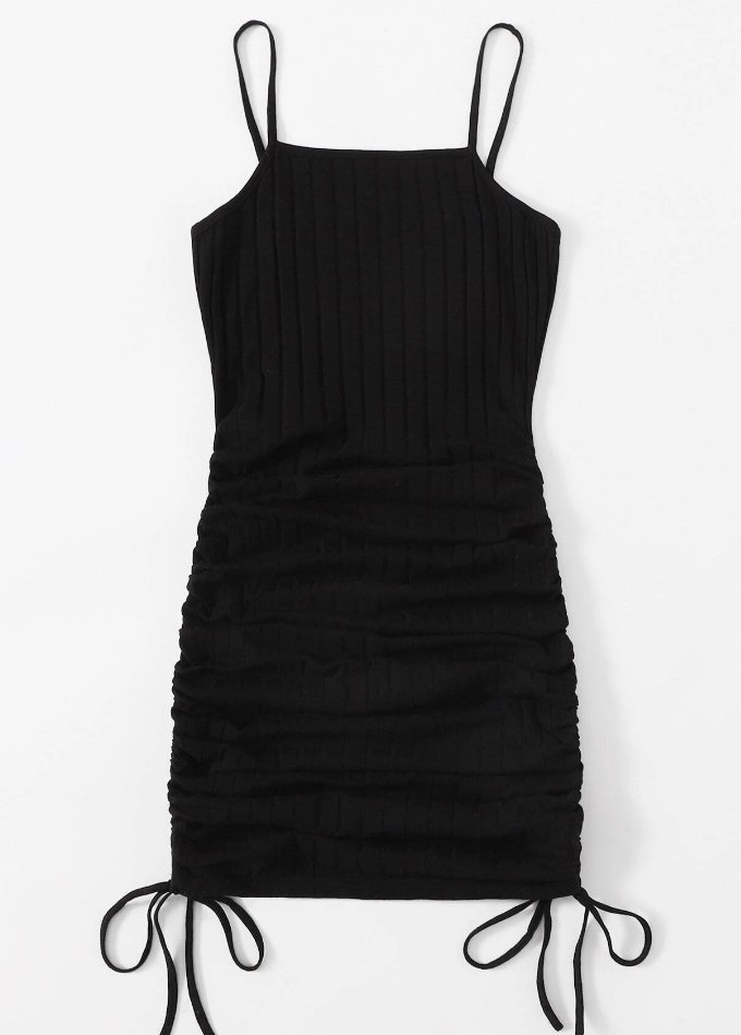 SHEIN SUKIENKA NA RAMIĄCZKACH OŁÓWKOWA 34 V7S