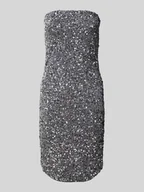 Sukienki - Sukienka mini z odkrytymi ramionami i cekinowym obszyciem model ‘MIA’ - miniaturka - grafika 1