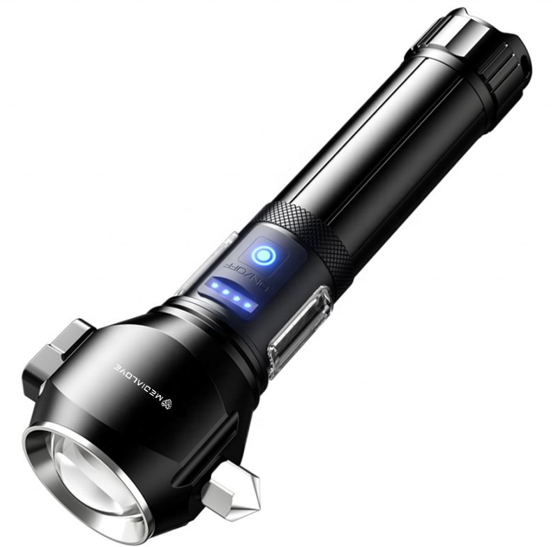 Medialove Latarka dalekosiężna M4 LED 6000mAh Zoom