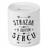 Skarbonki - Dla Strażaka Skarbonka na Urodziny na Prezent z Nadrukiem ze Zdjęciem + Opakowanie na prezent (wzór 02) - miniaturka - grafika 1