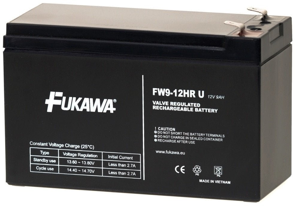 Baterie - FUKAWA FW 9-12 HRU 12V/9Ah - Faston 250, životnost 5let 10810
