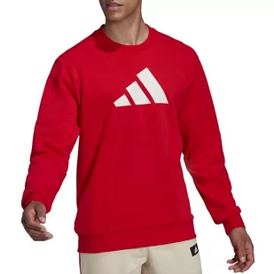 Bluza adidas Future Icons Crew HC8628 - czerwona - Adidas - Bluzy sportowe męskie - miniaturka - grafika 1