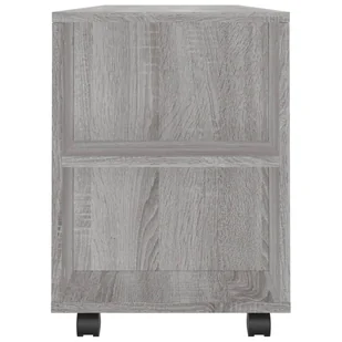 Szafka pod TV, szary dąb sonoma, 102x34,5x43 cm Lumarko! - Szafki RTV - miniaturka - grafika 8