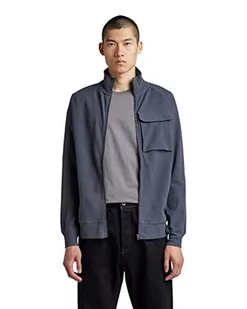 G-STAR RAW Męska koszula z logo Tape cb Tweeter z suwakiem, niebieska, L, niebieski, L - Koszule męskie - miniaturka - grafika 1