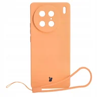 Etui i futerały do telefonów - Bizon Etui Case Silicone Sq do VIVO X90 Pro, pomarańczowe - miniaturka - grafika 1
