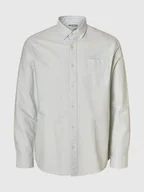 Koszule męskie - Camicia Oxford Uomo Selected Rigata Regular Fit Pure Cashmere - miniaturka - grafika 1