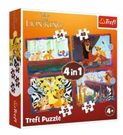 Puzzle - Puzzle 4w1 Król Lew odważny (34653). od 4 lat - miniaturka - grafika 1