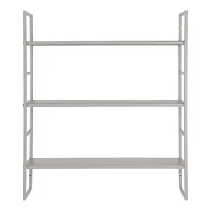 Półki Beja, stal, chłodny szary, 3 półki 48x17x55 cm - Półki do salonu - miniaturka - grafika 1