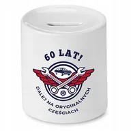 Skarbonki - SKARBONKA PREZENT DLA NA URODZINY 60 60te 60-te z Nadrukiem ze Zdjęciem + Opakowanie na prezent (wzór 03) - miniaturka - grafika 1
