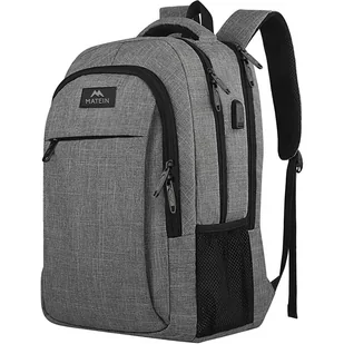 Plecak podróżny miejski MATEIN na laptopa 17,3, kolor szary, 48x35x20 cm - Torby na laptopy - miniaturka - grafika 1