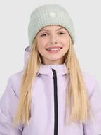 Czapki dla dzieci - 4F Czapka beanie odblaskowa dziewczęca - turkusowa Uniwersalny - miniaturka - grafika 1