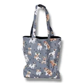 Torby i wózki na zakupy - Torba shopperka torba shopper na zakupy pieski - miniaturka - grafika 1