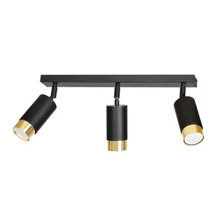 Emibig Hiro lampa sufitowa (spot) 3-punktowa czarna/złota 965/3 0965/3 - Lampy sufitowe - miniaturka - grafika 1