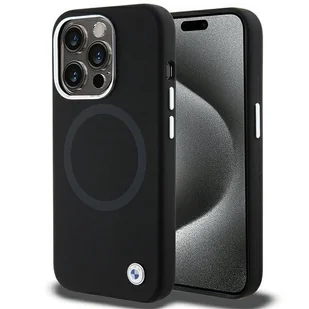 Etui BMW BMHMP15XSILBK2 Apple iPhone 15 Pro Max Signature Liquid Silicone MagSafe czarny/black - Etui i futerały do telefonów - miniaturka - grafika 1