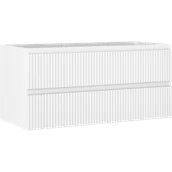 Szafki łazienkowe - Mexen Rivel szafka łazienkowa podumywalkowa 100 cm, 2 szuflady, ryflowana , biała mat - 91A20-10047-2-BFF01 - miniaturka - grafika 1